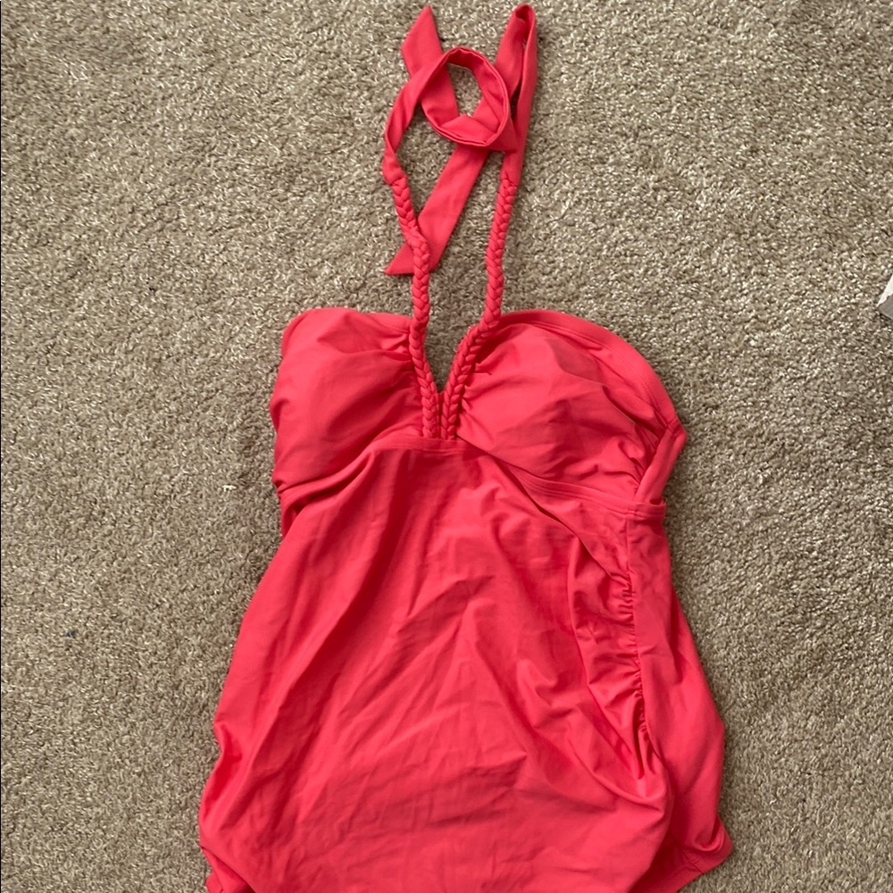 Isabel Maternity by Ingrid & Isabel Red Swim Tankini Top